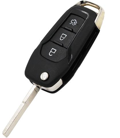 For Ford 3 button flip remote key shell with Hu101 blade
