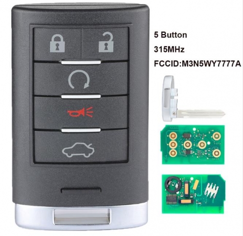 For　 Cadillac CTX keyless 5 button
remote key  Smart 46 7952 chip-315mhz