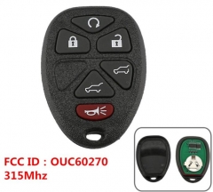 for　Buick 5+1 Button remote key 
with FCCID OUC602