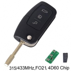 For Ford Mondeo flip remote key with 4D60 80bit ch