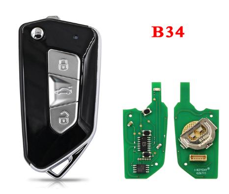 KEYDIY B34 3 Button Universal KD Remote for KD-X2 KD900 Mini KD Max Car Key Remote Replacement