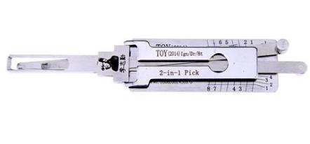 TOY2014 V.2 toyota 4 track Lishi 2 in 1 decode and lockpick