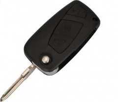 For Fiat 3 button remote key blank black with GT15