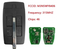For Ford Lincoln 4 Button Proximity Smart Key Peps
