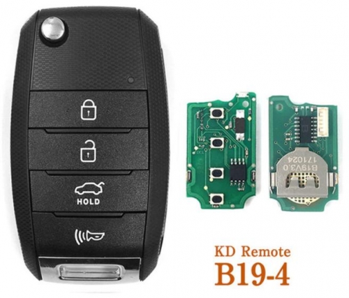 For Hyundai style B19-4 4 button remote key for
KD300 and KD900 and URG200 to produce any model 
remote