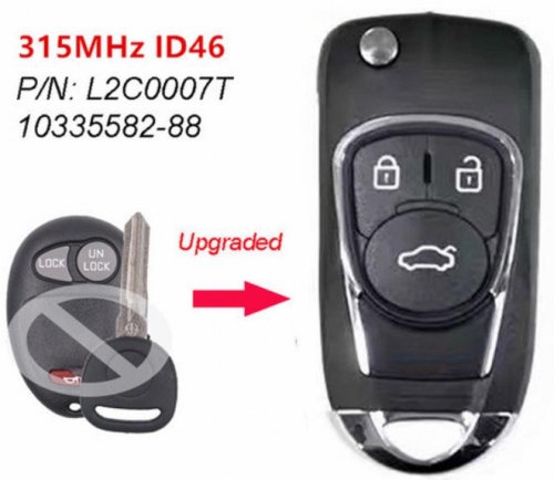 for　Buick 4 Button 315MHz ID46 for Buick Chevrolet GMC FCC ID: L2C0007T 10335582-88
