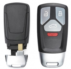 For Audi 3+1 button remote key blank with blade