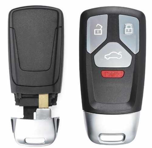 For Audi 3+1 button remote key blank with blade