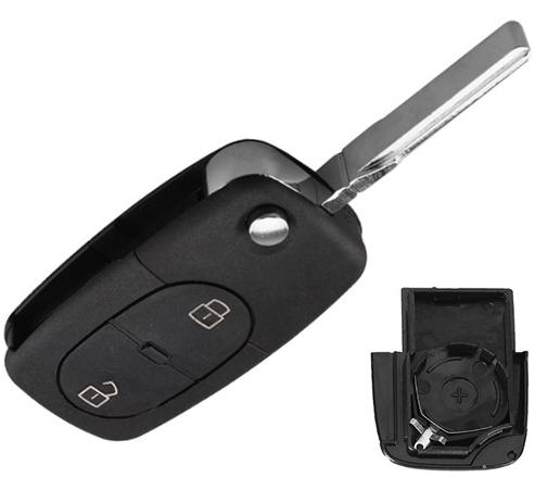 For Audi 2 buttons remote key shell with big battery 
2032 model