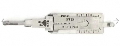 Lishi KW18 2 In 1 
lock pick and decoder genuine used for Kawasaki MORTOR KEY
