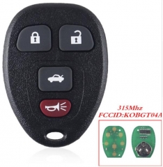 for　GM 3+1 Button remote key 
with FCCID KOBGT04A 