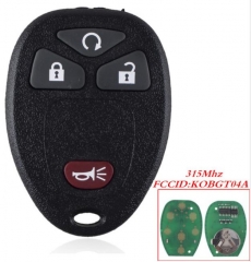 for　GM 3+1 Button remote key 
with FCCID KOBGT04A 