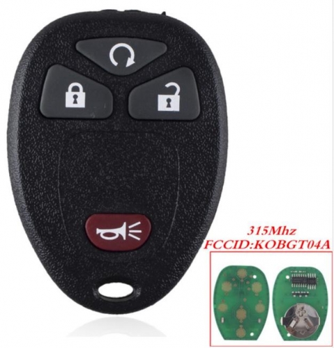 for　GM 3+1 Button remote key 
with FCCID KOBGT04A -315mhz
(GM# 22733524 , 
22733523 , 15252034 , 
15777636 , 15114374)