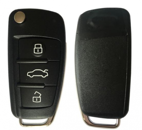 FOR Audi Q7, A6, S6 2006+ Flip Remote, 3Buttons 8E, 868MHz, HU66 4F0 837 220 R/4F0 837 220 AK