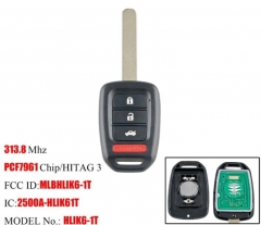 For Honda 3+1 Buttons MLBHLIK6-1T 313.8Mhz PCF7961