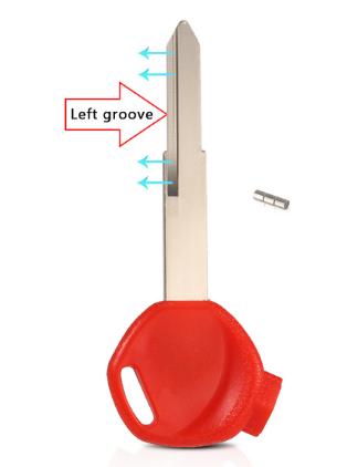 For Honda-Motor bike key blank
with left blade in red