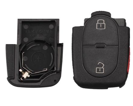 For Audi 2+1 buttons remote key blank part with big battery place