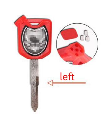 For Honda-Motor bike key blank with left blade（red）