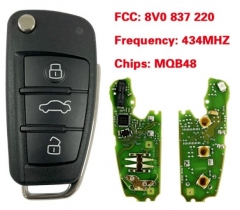 433MHz Fob  FOR Audi A3 S3 2012-2015 z Megamos AES
