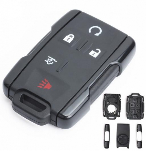 For Chevrolet black 5 button remote key shell the side part is black