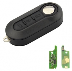 For Fiat 3 Button Flip Folding Remote Control Auto