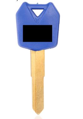 For KAWASAKI Motorcycle key blank with right blade （blue color)