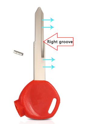 For Honda-Motor bike key blank
with right blade in red