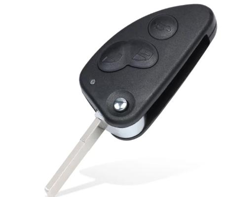 Replacement Remote Car Key Combo Flip Fob 3 Button With Uncut SIP22 Blade 433MHZ ID48 Chip for Alfa Romeo 147 156 166 GT