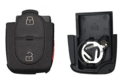 For Audi 2+1 buttons remote key blank part with sm