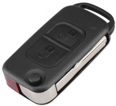 For Benz 2 button flip key blank with 2 track blad