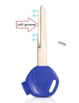 For Honda-Motor bike key blank
with left blade in blue