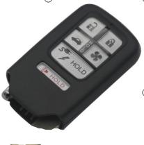 For Honda 5+1 button remote key blank