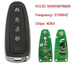 (315MHz) 4D63 M3N5WY8609 Smart Key For Remote Key 