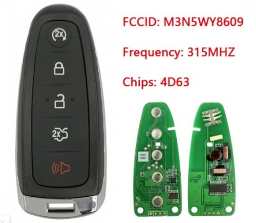 (315MHz) 4D63 M3N5WY8609 Smart Key For Remote Key For Ford Escape Titanium Focus