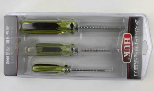 HUK Multifunctional Spring Retractable Screwdriver Can Be Exchanged For The Head Locksmith Tool