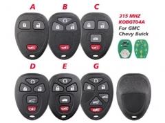 Aftermarket 3/4/5/6 Button 315MHz KOBGT04A Smart R