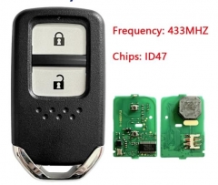For 2 buttons remote car key 433mhz with 47 chips 