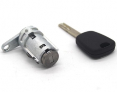 LEFT DOOR LOCK BARREL WITH ONE KEY WITHOUT GROOVE FOR OLD PEUGEOT 307