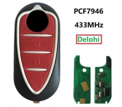 PCF7946 chip 433MHz Delphi BSI type 3 button remot