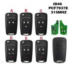 315MHZ ID46 PCF7937E /7937 Car Remote Key for Chev