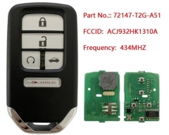 2016 - 2017 For Honda Accord Proximity Remote Key 