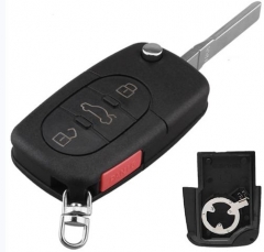 For Audi 3+1 buttons remote key shell with Small b