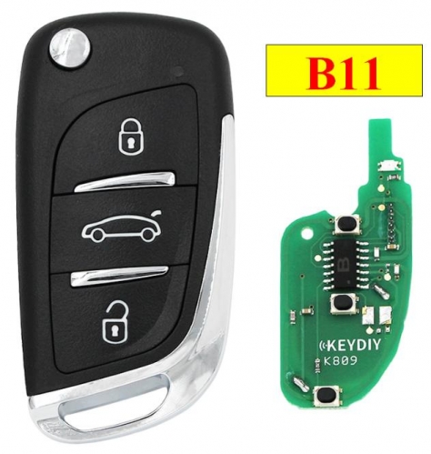 For Peugeot style 3 button remote key B11 for
KD300 and KD900 to produce any model 
remote