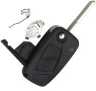 For Fiat 3 button remote key blank black one