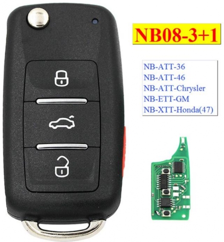 For VW style 3+1 button keyDIY remote NB08-3+1 Multifunction