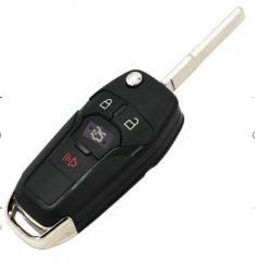 For Ford 3+1 button flip remote key shell with Hu1