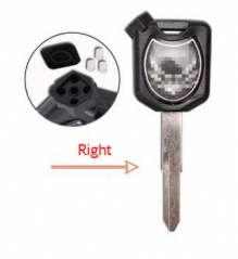 For Honda-Motor bike key blank with right blade（black）