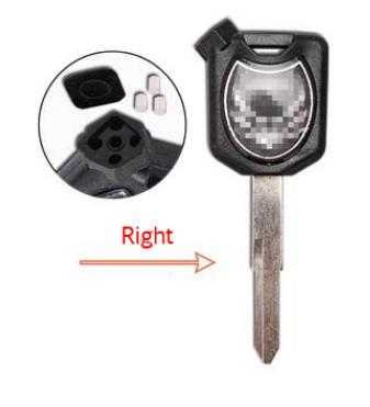For Honda-Motor bike key blank with right blade（black）