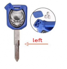 For Honda-Motor bike key blank with left blade（Blue）