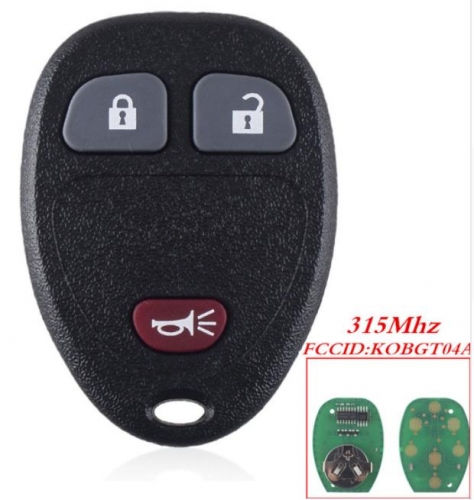 for　GM 2+1 Button remote key 
with FCCID KOBGT04A -315mhz
(GM# 22733524 , 
22733523 , 15252034 , 
15777636 , 15114374)